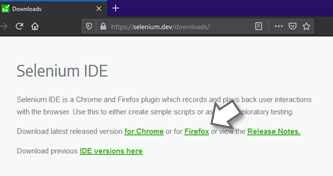 Selenium IDE