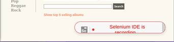 Selenium IDE is recording
