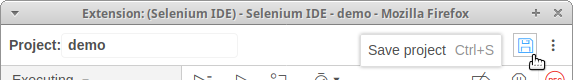 Save Projects in Selenium IDE