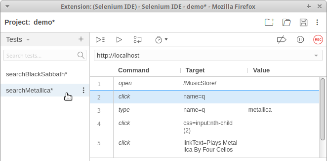 6 steps to create and export Selenium IDE tests